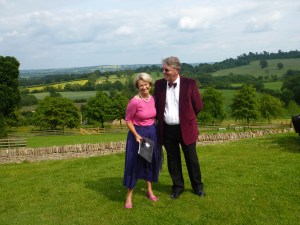 Standing in front of the rolling Wolds.