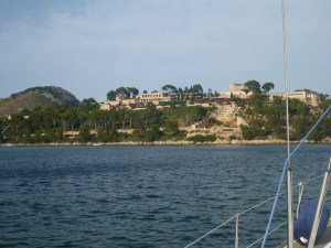 Where we lost the dinghy overboard.