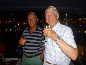 Terry and Richard ready to barbecue