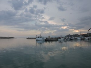 Roccella Ionica harbour at dawn