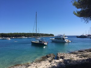 Shore lines in Vinogradisce Bay, Pakleni Islands