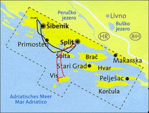 Island hopping with the Donnellys (black) and Carryers (red)