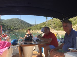 Ros, Phil & Terry Uvala Luka, Brac. Bridge anyone?