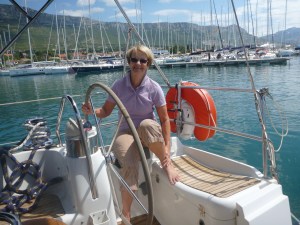 Leaving Kastela - before discovering the failure of the autohelm.