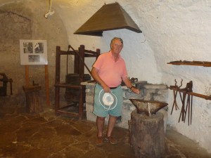 Playing the anvil on Wagner's birthday - May 22nd.