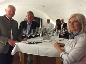 Maria and Juergen could interpret the wine tasting in German 
