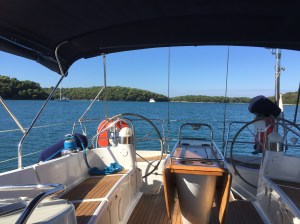 Only a few hours later - calm in Uvala Soline.